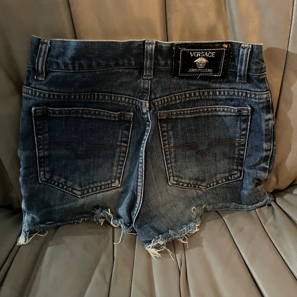 Versace Dark Blue Denim Shorts